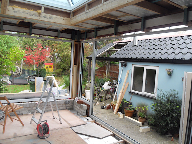 Offerton Sun Roof before plasterboard and skim