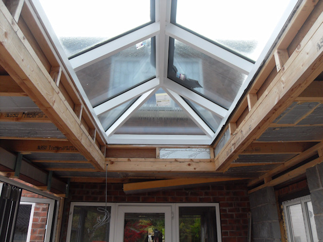 Lantern skylight before plasterboard and skim Lantern skylight before plasterboard and skim